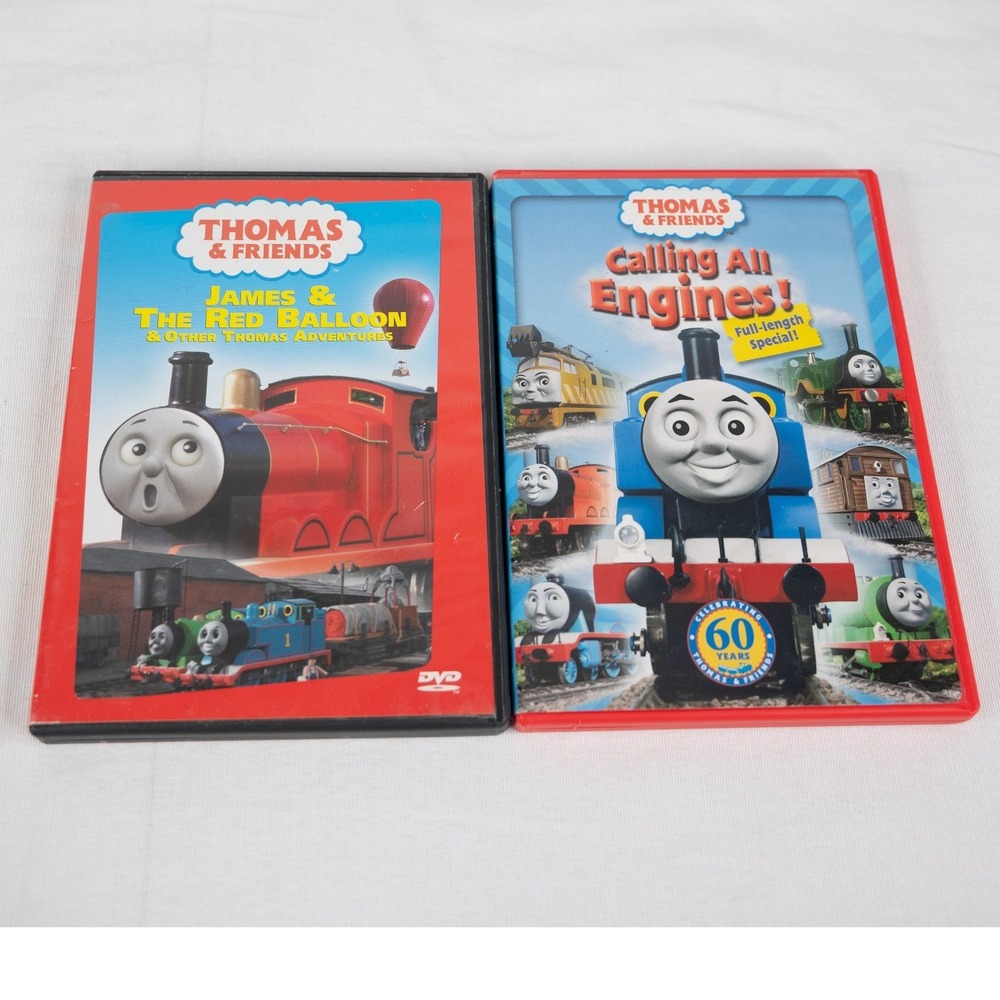 Thomas & Friends 2 DVD Lot Kids Good Calling All‎ Engines James & Red Balloon